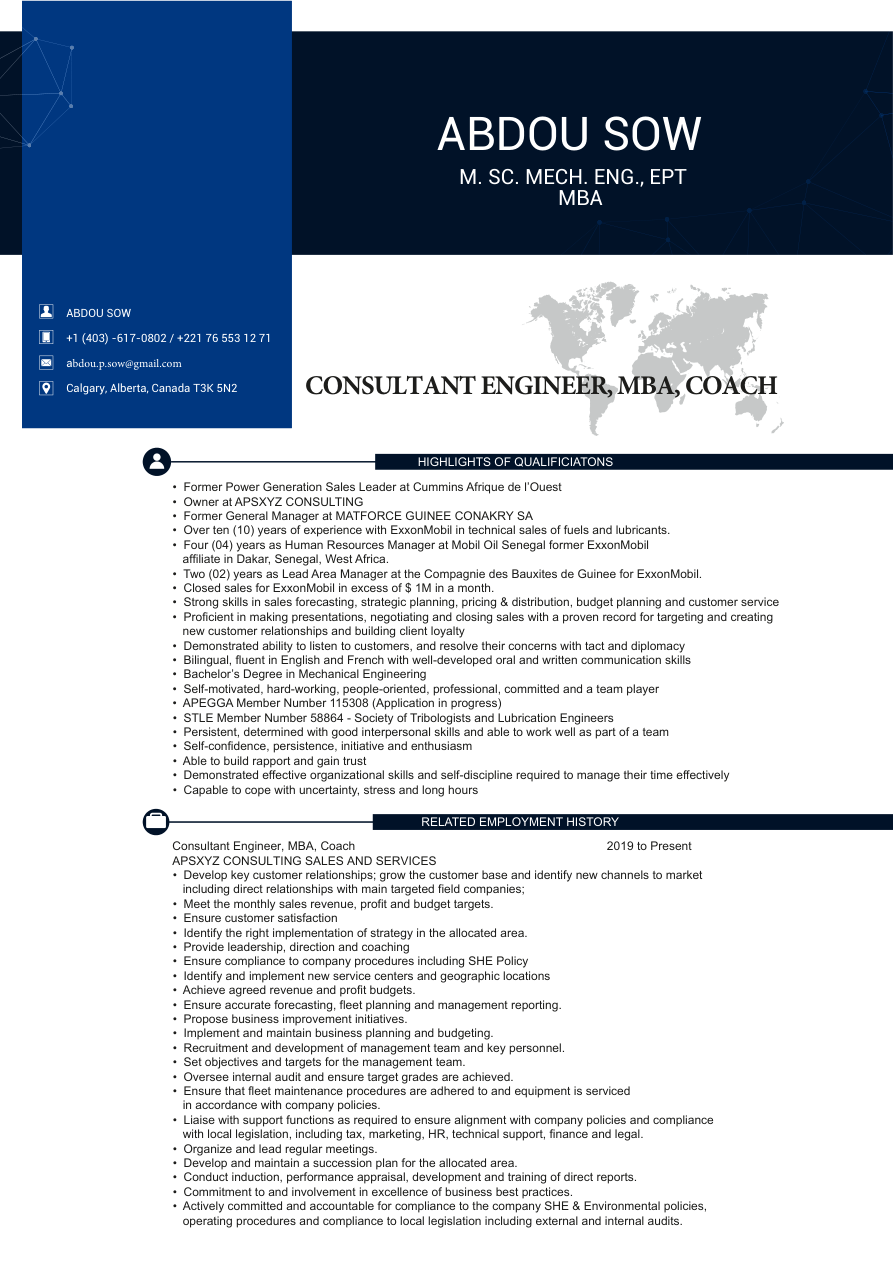 CV page 1 preview